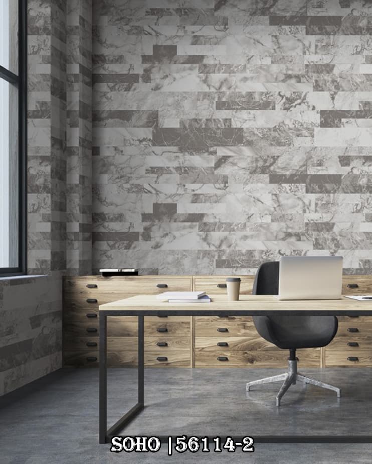  Giấy dán tường SOHO 2019-2020  giả đá 56114-2